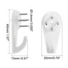 Unique Bargains ABS Non-mark Hook Picture Photo Frame Hangers White 1.57" x 0.79" x 0.51" 100 Pcs - 3 of 3