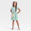 Girls' Short Sleeve Tiered Ribbed Dress - Cat & Jack™ - 3 of 3