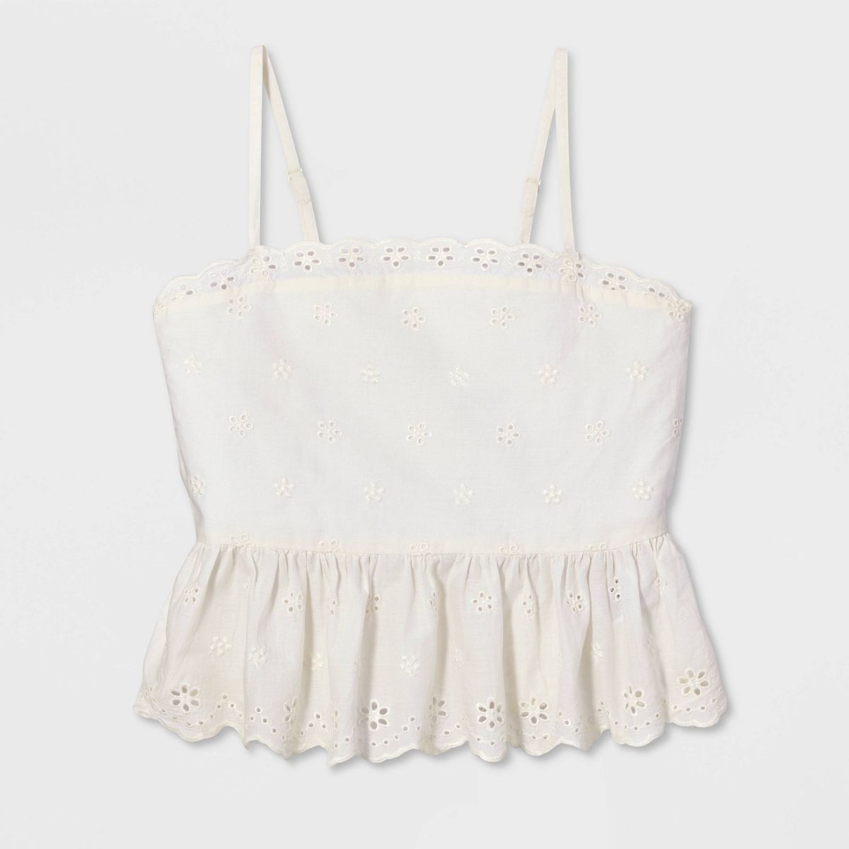 Girls' Woven Eyelet Tank Top - Cat & Jack™ - thumbnail 7
