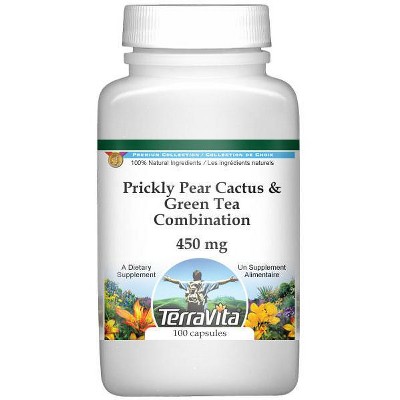 TerraVita Prickly Pear Cactus and Green Tea Combination - 450 mg (100 capsules, ZIN: 513381)