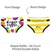 Big Dot of Happiness Tutti Fruity - Diaper Shaped Raffle Ticket Inserts - Frutti Summer Baby Shower Activities - Diaper Raffle Game - Set of 24 - 2 of 4