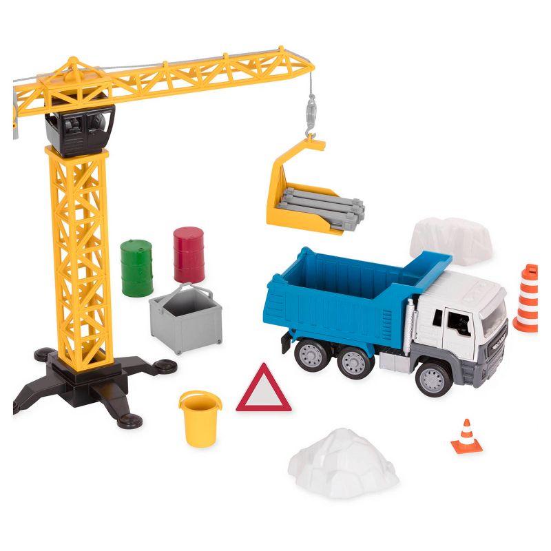 DRIVEN by Battat &#8211; Construction Playset with Crane (62pc) &#8211; Micro Series, 6 of 11