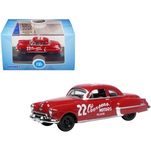 1949 Oldsmobile Rocket 88 Coupe #22 "Overseas Motors Atlanta" Red 1/87 (HO) Scale Diecast Model Car by Oxford Diecast - 1 of 3