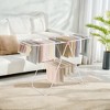 Free-Standing Metal Clothes Drying Rack with Sock Clips Foldable Laundry Drying Rack Space-Saving Design Clothes Dryer - 3 of 4