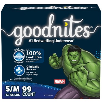 Goodnites Boys' Nighttime Bedwetting Underwear - S/M - 99ct