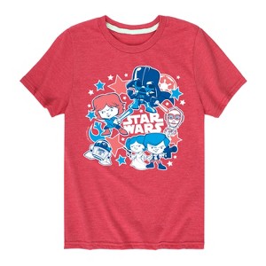 Boys' - Star Wars - Americana Stickers Short Sleeve Graphic T-Shirt - 1 of 4