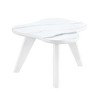 Racxily Modern minimalist white imitation marble table top. Solid wood legs, cloud shape to give you a new experience, computer desk - 3 of 4