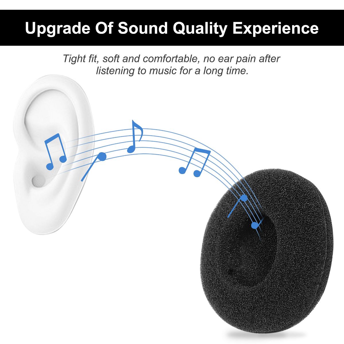 Unique Bargains uxcell Headphone Earpad 3.5cm, Black 10 Pcs - thumbnail 5