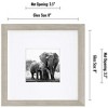 Americanflat 8x8 Picture Frame in Drift Wood - Displays 4x4 With Mat and 8x8 Without Mat - Composite Wood with Shatter Resistant Glass  and Tabletop - 2 of 4