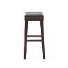 GDFStudio Estes Contemporary Faux Leather 30.5" Backless Saddle Barstools (Set of 2) - 4 of 4