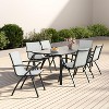 Aluminum Outdoor Dining Chairs with Quick-Dry Textilene Mesh, Ergonomic Support for Patio, Poolside - 4 of 4