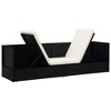 vidaXL Garden Bed Black, Cream White PE Rattan, Powder-Coated Steel - 4 of 4