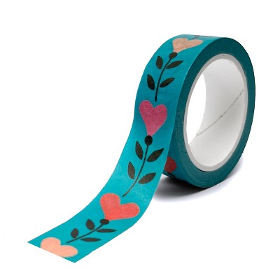 Mary Engelbreit Heart Vines Blue Crafting Washi Tape 15mm