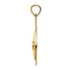 Black Bow Jewelry 14k Yellow Gold Compass Pendant, 14mm, 20mm or 22mm - 2 of 4