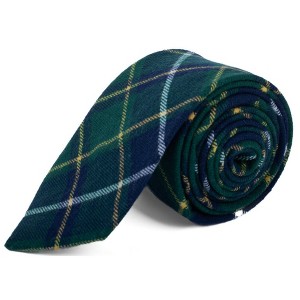 Men's Checkered 2.75 Inch Wide And 57 Inch Long 100% Cotton Neckties - 1 of 4