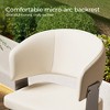 Luck Live Modern Outdoor Chairs 2-Piece Set/Soft Cushions & Sturdy Steel Base - 3 of 4