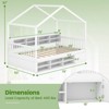 Infans Twin Size House Bed Wooden Platform Bed Frame with Roof & 14 Storage Cubes - 2 of 4