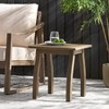 Outdoor  Wood Accent End Table Patio Coffeetable for Backyard,Garden,Poolside,Balcony Grey - 3 of 4