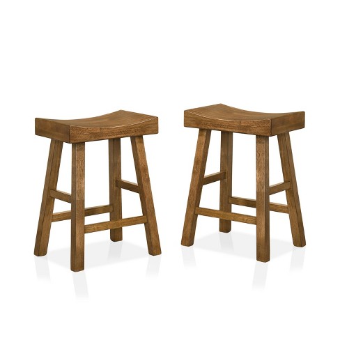 Set Of 2 24 Lille Seat Height Saddle, Outdoor Bar Stools 24 Inch Seat Height