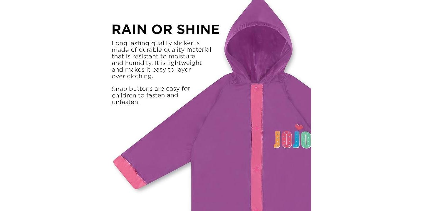 JoJo Siwa Kids Umbrella and Raincoat Set, Rain Wear for Girls Ages 6-7 — фото 4