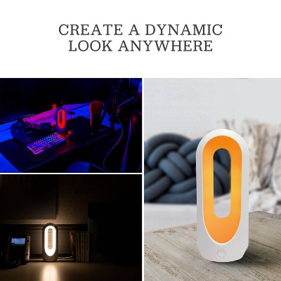 White Matte Color-Changing LED Table Lamp