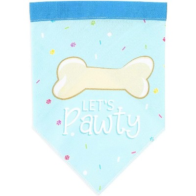  Let’s party Pet Bandana Scarf, Boy Dog Puppy Costume Apparel for Birthday Party, Blue 