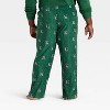 Men's Dalmatian Microfleece Holiday Matching Family Pajama Pants - Wondershop™ Green - 2 of 4