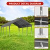 13x20Ft Heavy Duty Carport Outdoor UV Resistant Waterproof Party Tent All-Season Portable Garage Gazebo Shelter for Car,Storage Shed,Gray - 4 of 4