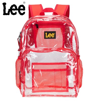 Lee Deluxe Clear Backpack, Water-Resistant Clear Bags for Stadium  School Concert, 11 x 5 x 16 Inches
