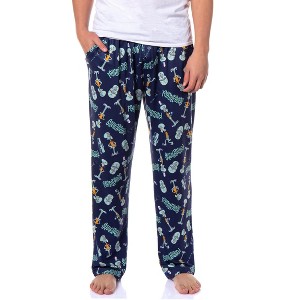 SpongeBob SquarePants Men's Sexy Squidward Sleep Pajama Pants Blue - 1 of 4