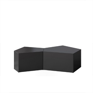 NicBex Modern Irregular Pentagon Nesting Coffee Table Set of 2 for Living Room and Office - 1 of 4