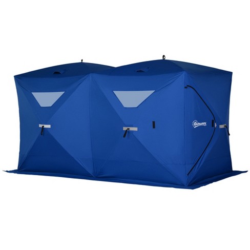 Outsunny 8 Person Ice Fishing Shelter, Pop-up Portable Ice Fishing