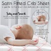 Sweet Jojo Designs Girl Satin Fitted Crib Sheet Ballerina and Ballet Bows Pink and White - 4 of 4