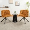 Lyngins 270° Swivel Ergonomic Office Chair Set of 2, Modern Upholstered Dining Chairs with Metal Base,Thickened Cushion, Home Office Desk Chair - 2 of 4