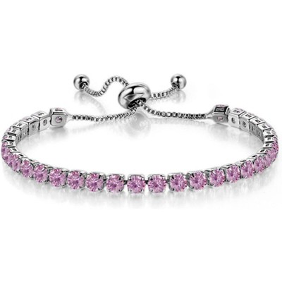 white gold + pink stone