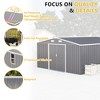 10x12 FT Outdoor Storage Shed with Sliding Doors Two Windows, Open Outdoor Shed for Wood Storage - 4 of 4