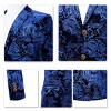 Cloudstyle Men's Dress Floral Suit Notched Lapel Slim Fit Stylish Blazer Dress Suit - 3 of 4