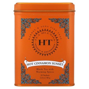 Harney & Sons, Black Tea With Warming Spices, Hot Cinnamon Sunset, 20 Tea Sachets, 1.4 oz - 1 of 2