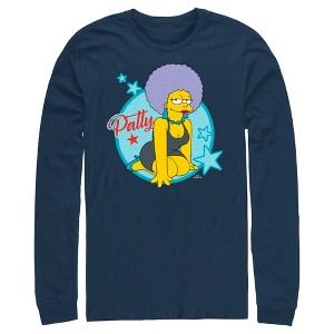 Men's The Simpsons Patty Portrait Long Sleeve Shirt - 1 of 4