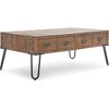 Serta Bryant Coffee Table with Storage Aged Pine: Rectangular Wood Frame, Modern Style, 1 Year Warranty - 4 of 4