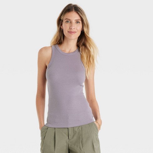 Women's Ribbed Tank Top - A New Day™ - image 1 of 3