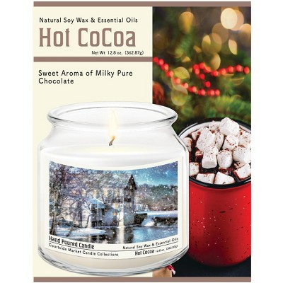 Winter Wonderland Hot Cocoa Soy Wax Candle with Silver Lid