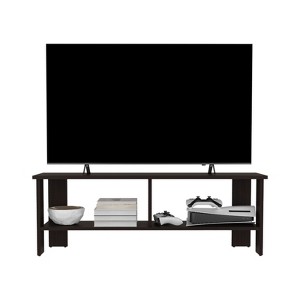 SEVOBAL TV Stands and Consoles TV Stand with Two Open Shelves Design and Spacious Storage for Living Room, Dark Oak, 12.2"*47.3"*16.6" - 1 of 4