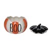 Transpac Ceramic Striped Pumpkin Cookie Jar Decorative Object for Halloween Home Decor Multicolored Dolomite Tabletop Gift - 3 of 3