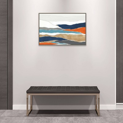 Orange and Blue Abstract Landscape Canvas Wall Art