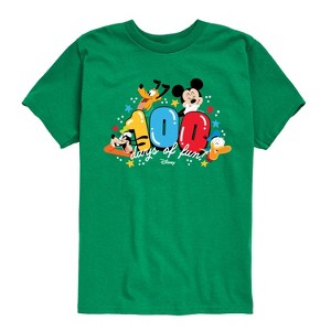 Boys' - Disney - 100 Days of Fun Mickey Mouse Donald Duck Goofy Pluto Short Sleeve Graphic T-Shirt - 1 of 4