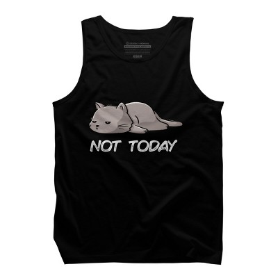 Men's Design By Humans Not Today Cat By Eduely Tank Top : Target