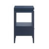 GDFStudio Yara Modern 20" Wooden Nightstand with 1 Drawer and Hidden Pull Out Tray - 4 of 4