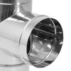 DuraVent DuraBlack 430 Stainless Steel, Durable and Easy Installation Single Wall Wood Burning Stove Pipe Connector Tee, Silver - 2 of 4