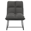 VidaXL Leisure Chair with Metal Frame Dark Gray Velvet - 3 of 4